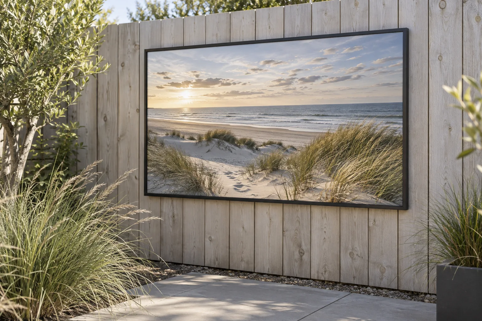 Tuinschilderij met strand