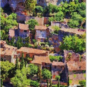 Graphic Message - Schilderij op Canvas - Dorp in de Provence - Landschap - Frankrijk - Kunst