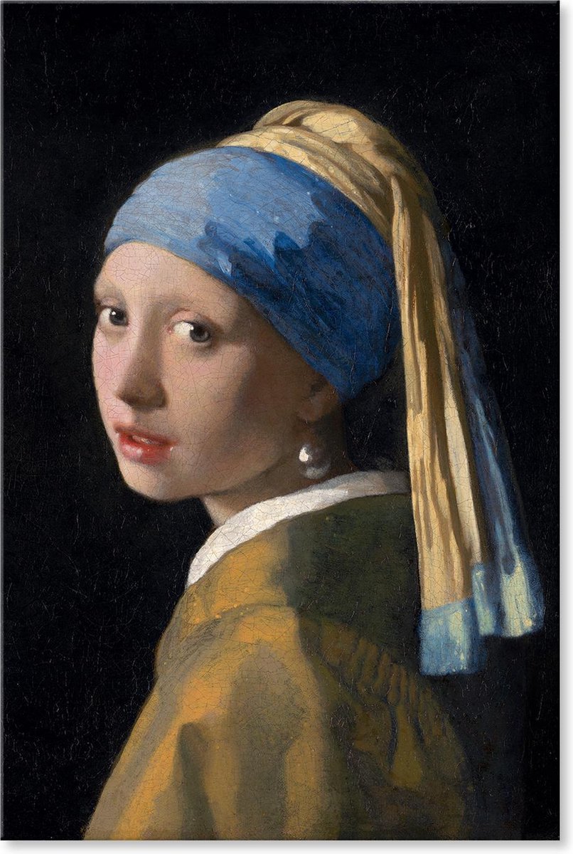 Graphic Message - Schilderij op Canvas - Meisje met de parel - Johannes Vermeer - Woonkamer