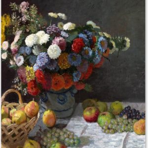 Graphic Message - Schilderij op Canvas - Stilleven met Bloemen en Fruit - Claude Monet - Kunst