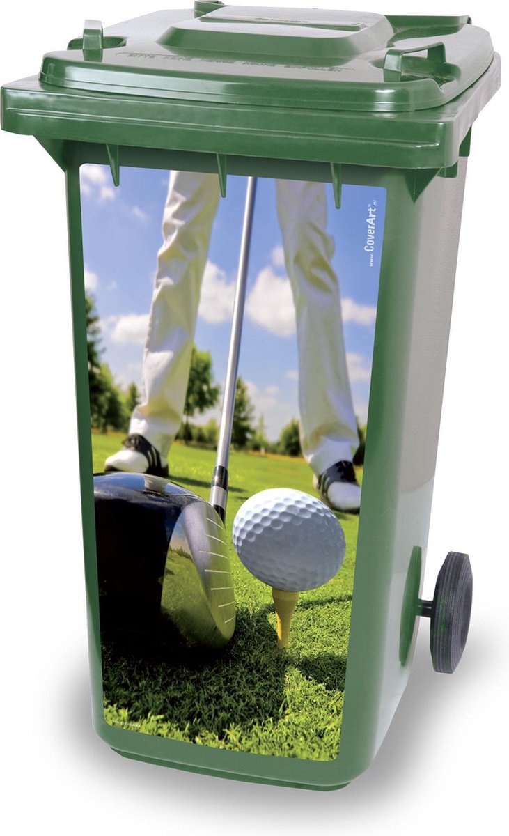 Kliko sticker - container sticker -Golf Tee - afvalbak stickers-klikostickers-container Golfsticker-containerstickers-CoverArt