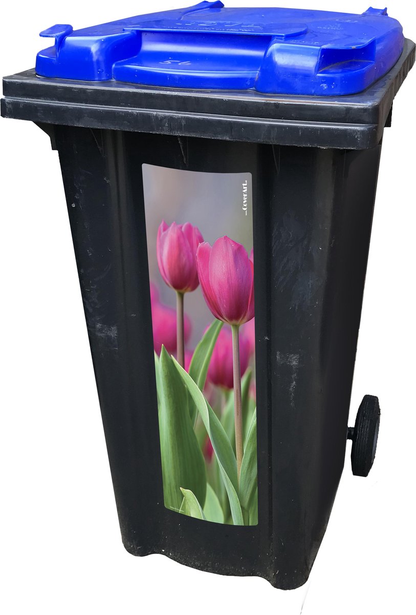 Kliko Strip - Tulpen - container sticker - afvalbak stickers - vuilnisbak - CoverArt