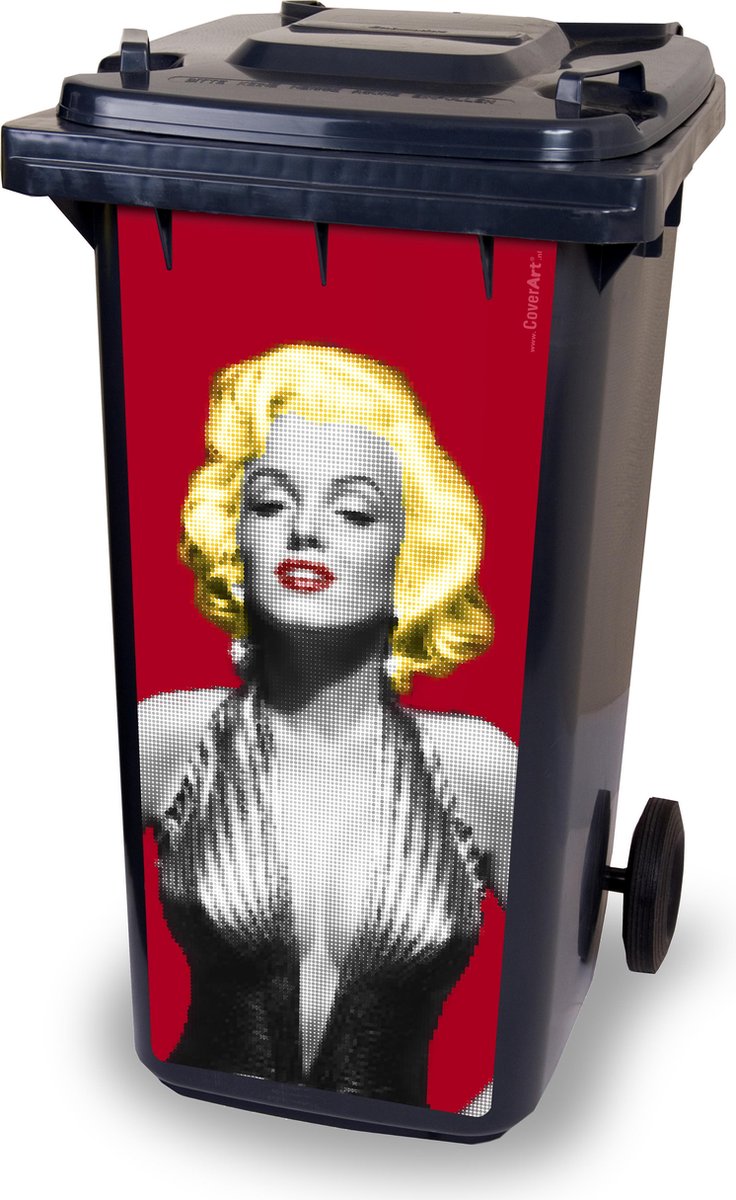 Kliko sticker - Marilyn Monroe - container sticker - afvalbak stickers - vuilnisbak - CoverArt
