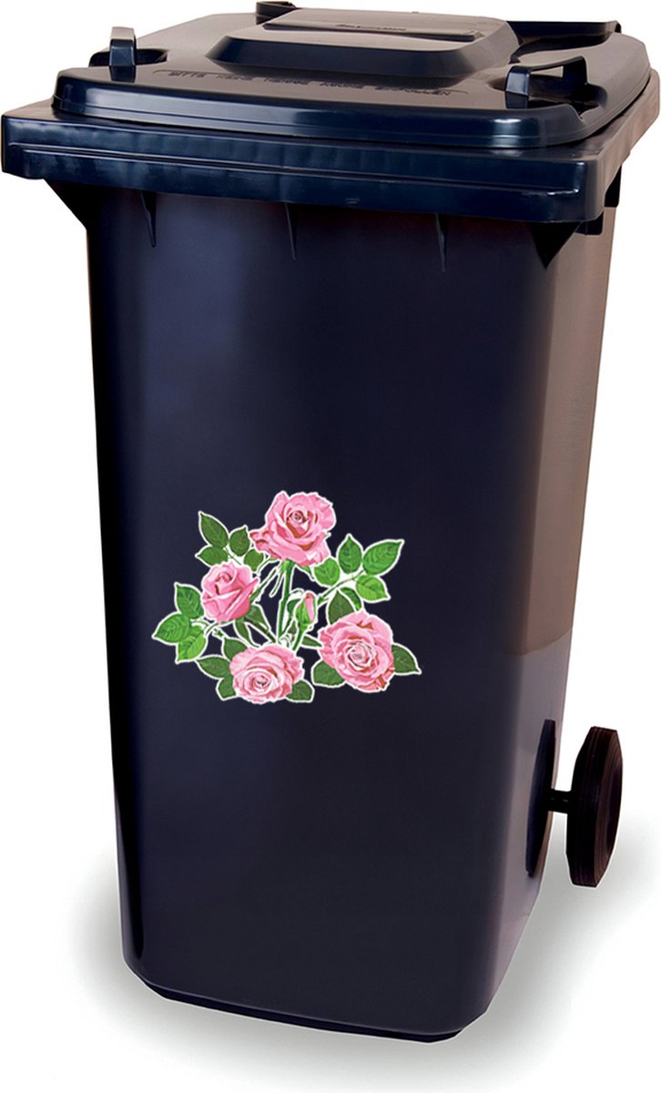 Kliko stickervel - Rozen - container sticker - afvalbak stickers - vuilnisbak - CoverArt