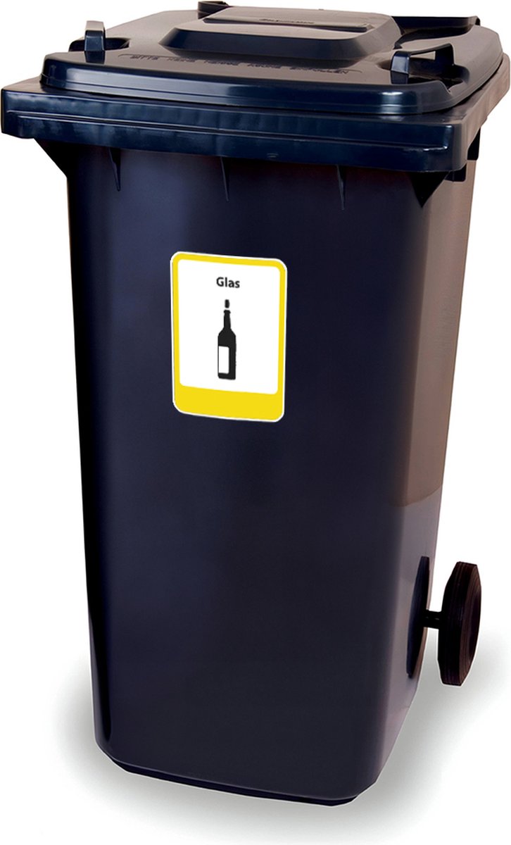 Kliko stickervel - Glas - container sticker - afvalbak stickers - vuilnisbak - CoverArt