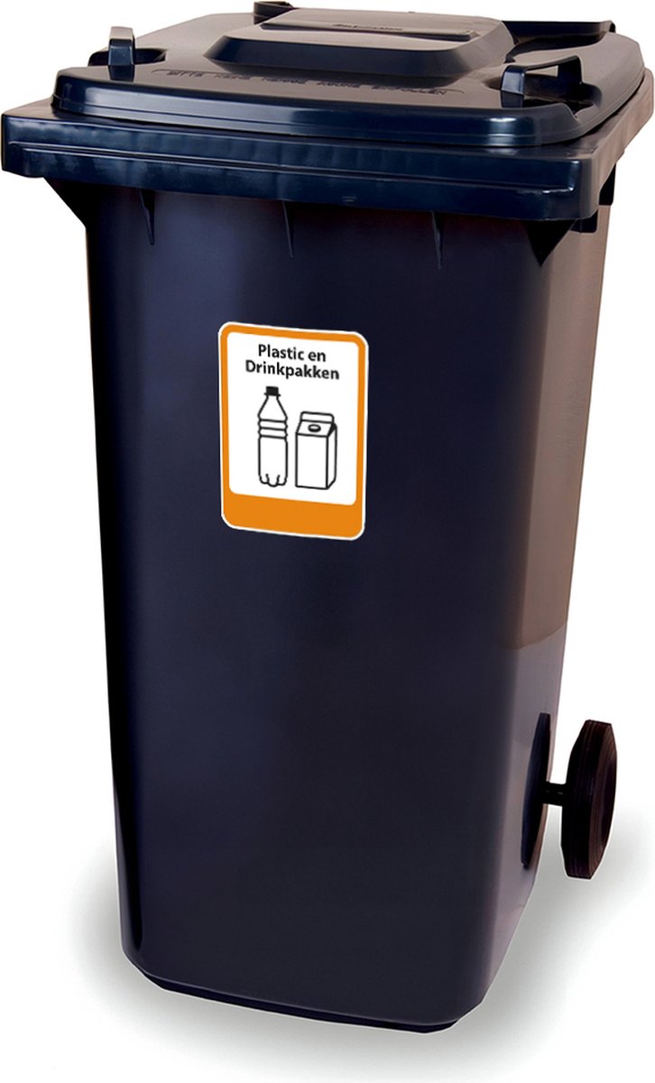 Kliko stickervel - Plastic en Drinkpakken - container sticker - afvalbak stickers - vuilnisbak - CoverArt